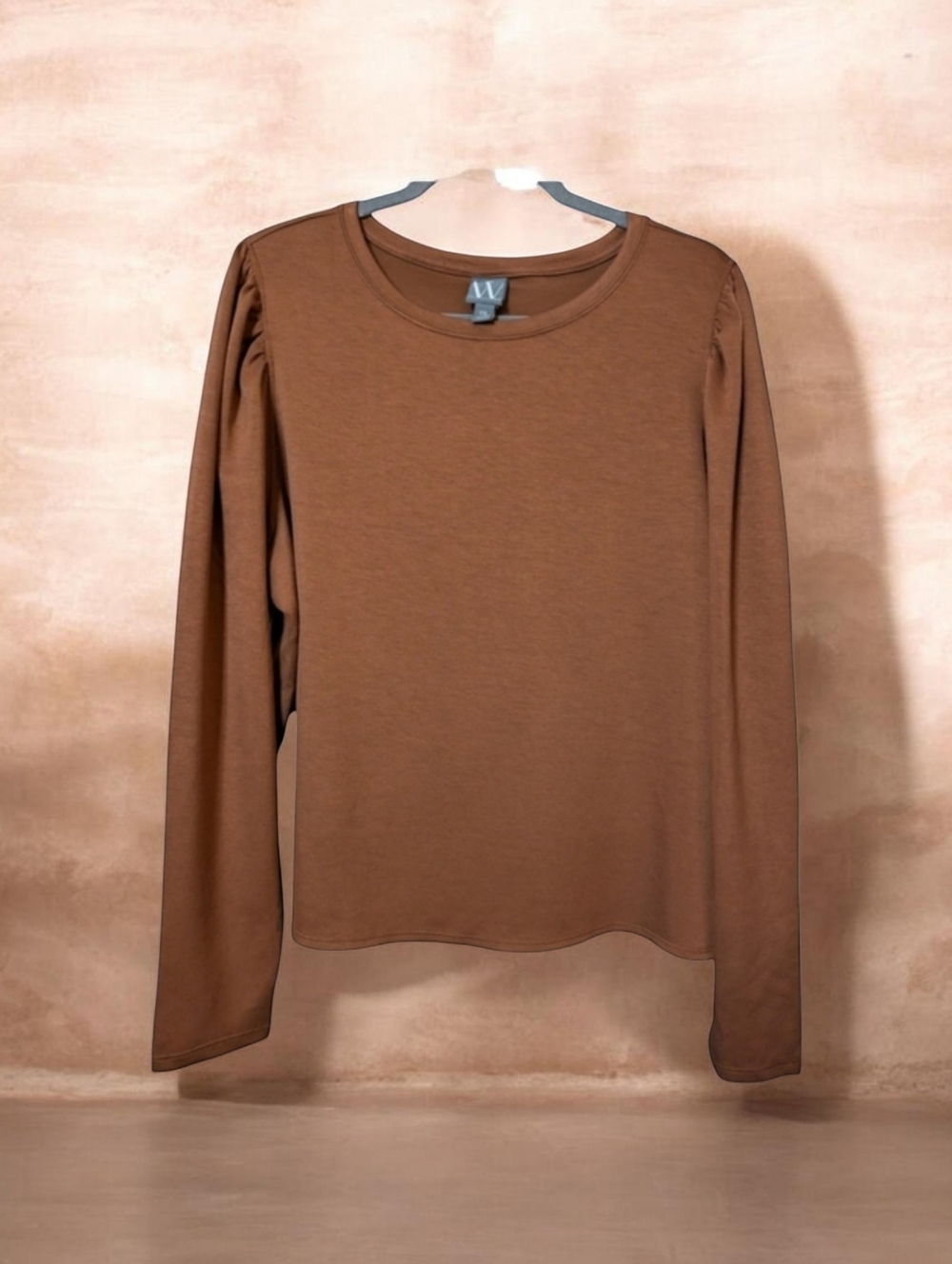 Worthington XXL Chestnut Brown Cropped Blouse NWT
